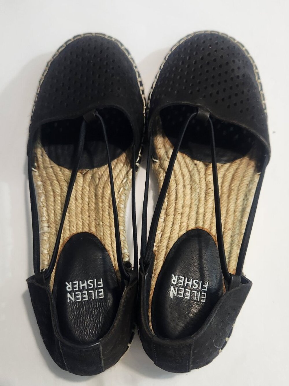 EILEEN FISCHER Lee 2 Perforated Espadrille Flats Women's Size 6 - Picture 3 of 5